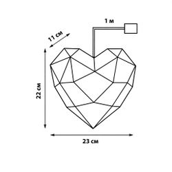 ULD-R511 3АА HEART Светильник декоративный Сердце. на батарейках 3AA не в-к. 100 светодиодов. Белый свет. Цвет корпуса радужный. TM Uniel