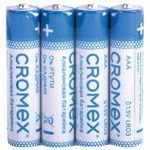 Батарейки алкалиновые "мизинчиковые" КОМПЛЕКТ 40 шт., CROMEX Alkaline, ААА (LR03, 24А), в коробке, 455596