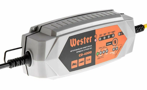 Зарядное устройство Wester CD-4000, автоматическое, для АКБ, 220В, 12В