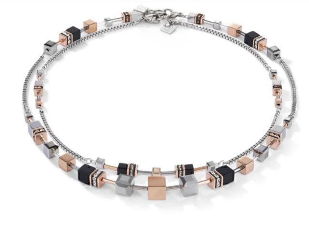 Колье-трансформер 4-in-1 сотуар Coeur de Lion Rosegold-Silver 5008/10-1631