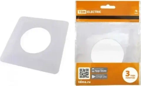 Одноместная защитная рамка для выкл. или розеток для защиты обоев 130х130 мм, белая TDM SQ1822-0002
