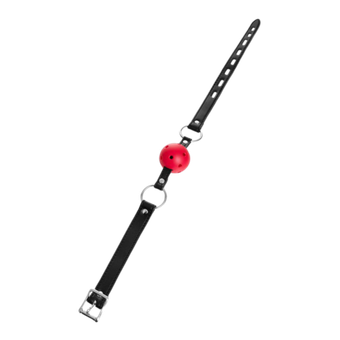 Дышащий кляп для БДСМ игр Anonymo GAG №0303 (красный)