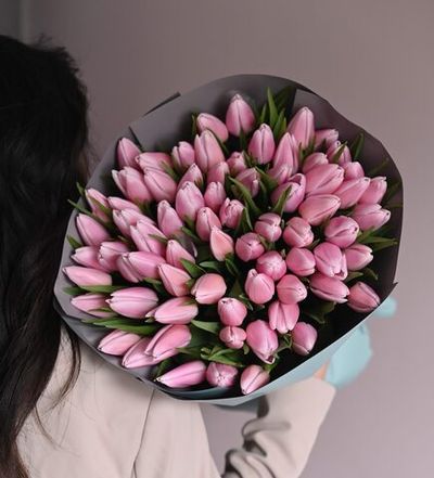 71 розовый тюльпан