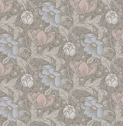 Обои с крупнораппортным цветочным рисунком CLA00015
