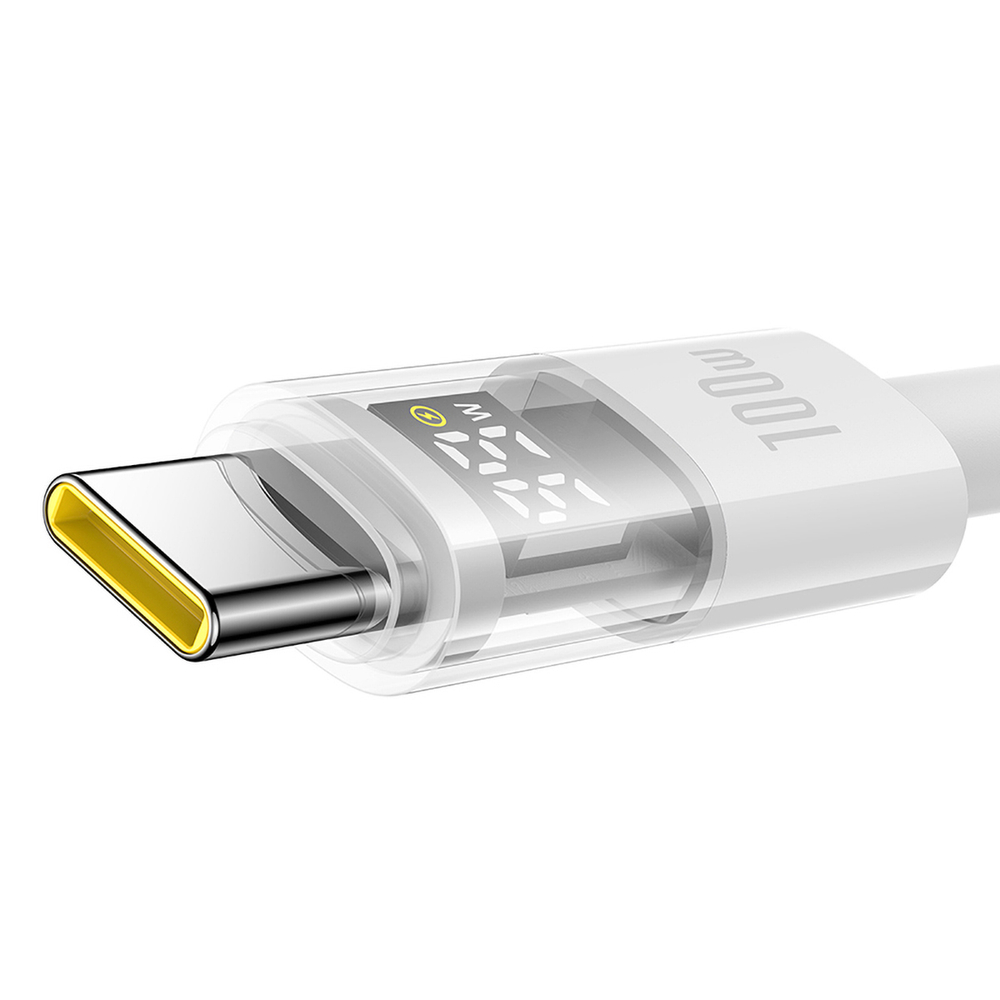 USB-C Кабель Baseus Display 2 Charging+Data 100W 1-2m - Moon White