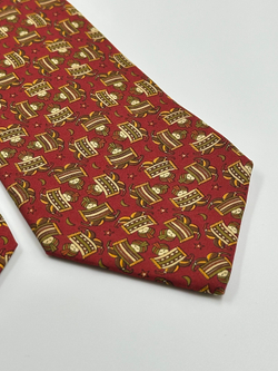 Галстук тёмно-красный Salvatore Ferragamo
