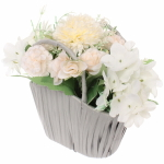 Цветочная композиция «Нежный аромат» 16*10*19см в корзинке, цвет нежно-белый