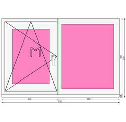 Пластиковое окно 800 х 1250 ТермА Эко + Москитная сетка