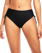 Черные женские плавки с утяжкой по бокам (Размер: XS) (Цвет: черный)