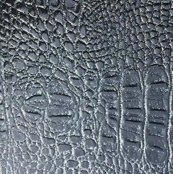 Декоративная панель МДФ Deco Крокодил черный блестки серебро 124 2800х640 мм