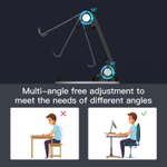 Подставка для телефона, планшета, металлическая,  не вращающаяся. Держатель для телефона. Подставка под телефон, универсальная портативная, черная