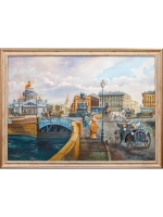 Картина маслом "Ретро Синего моста" Васильев