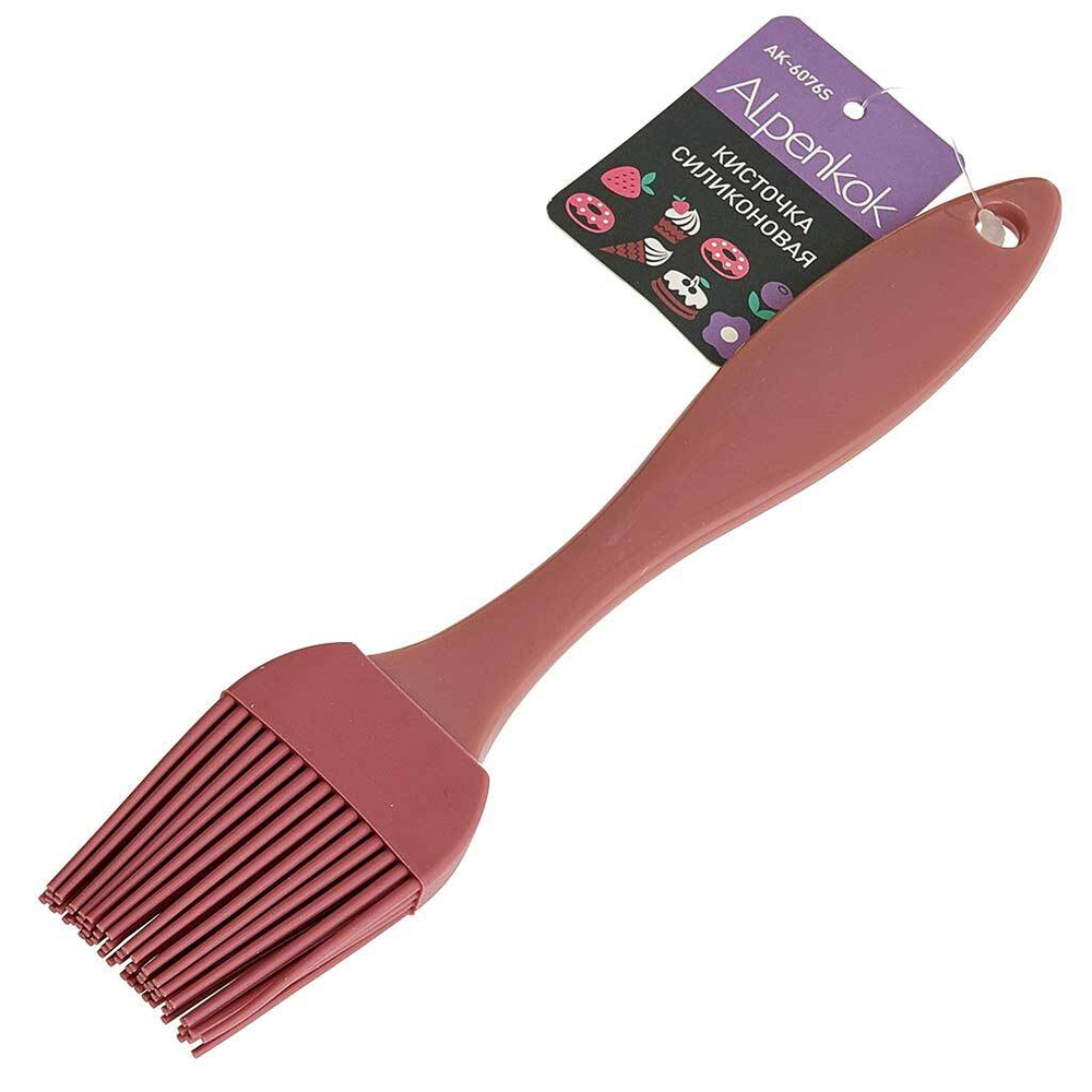 Кисточка силиконовая 20,5×4 см AK-6076S цвет коричневый