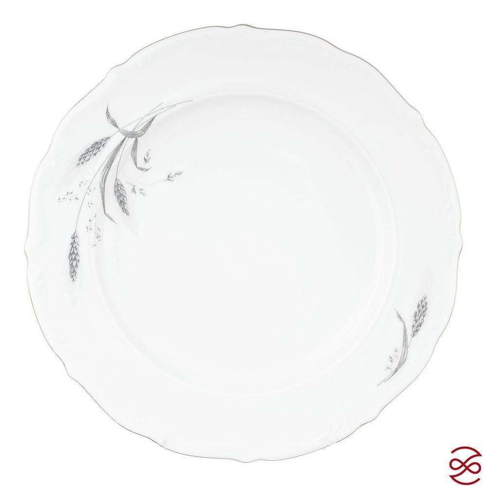 Блюдо круглое 32 см Repast Серебряные колосья