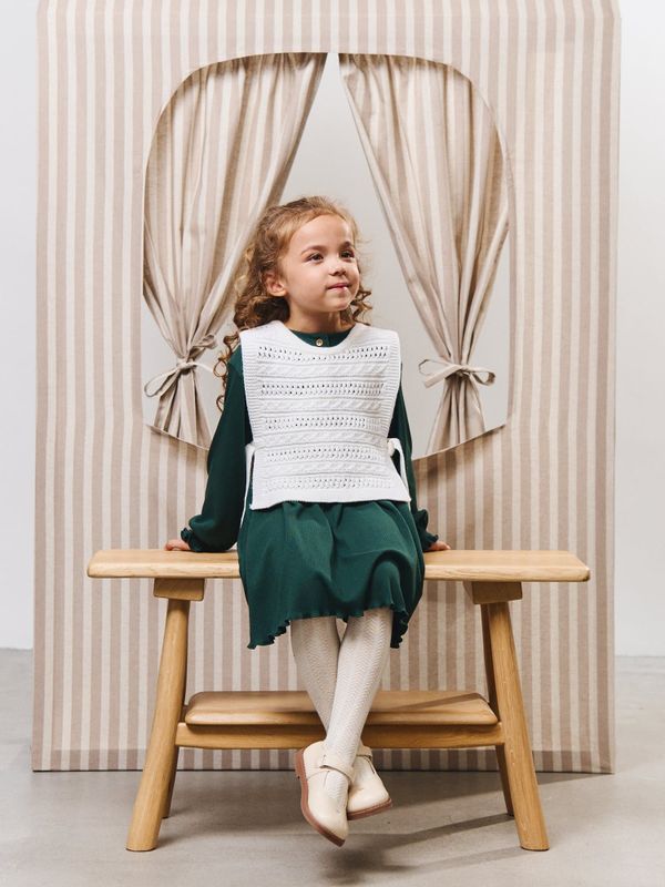 Платье в рубчик для девочки 