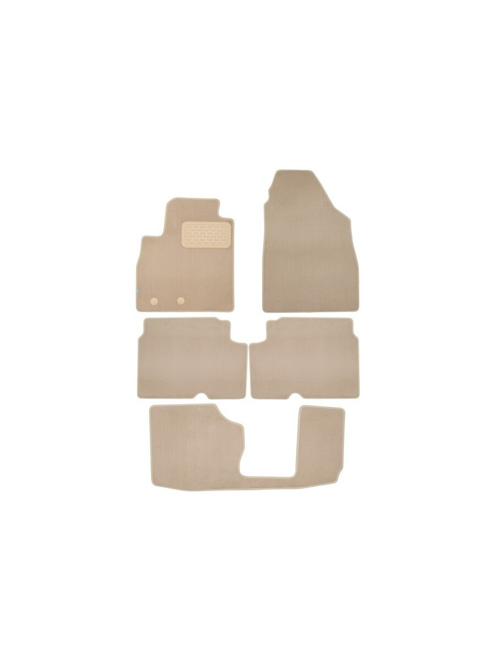 Коврики в салон для Jetour X90 Plus 2023-, кроссовер, 5шт. (текстиль, бежевые) KLEVER0412700122112KH