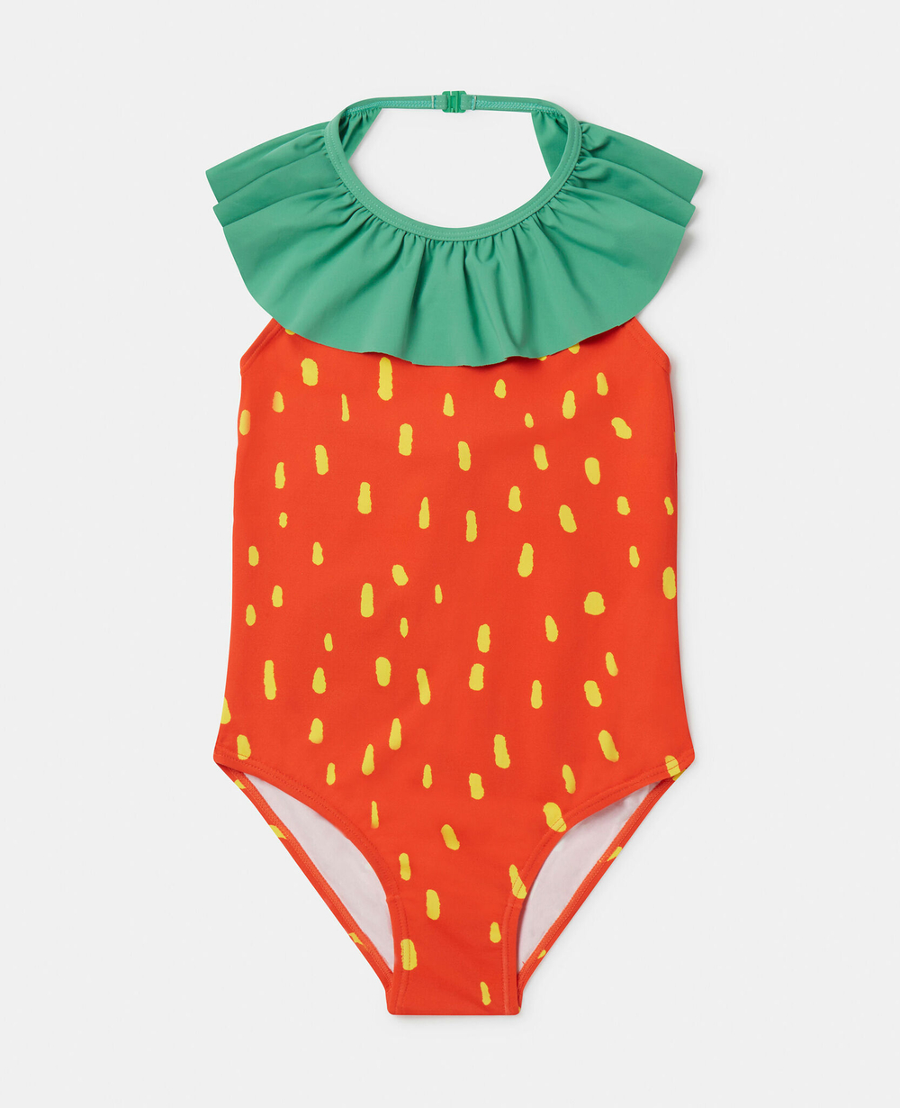 Купальник слитный+сумка STELLA McCARTNEY Красный/Зеленый/"Клубника" (Девочка)