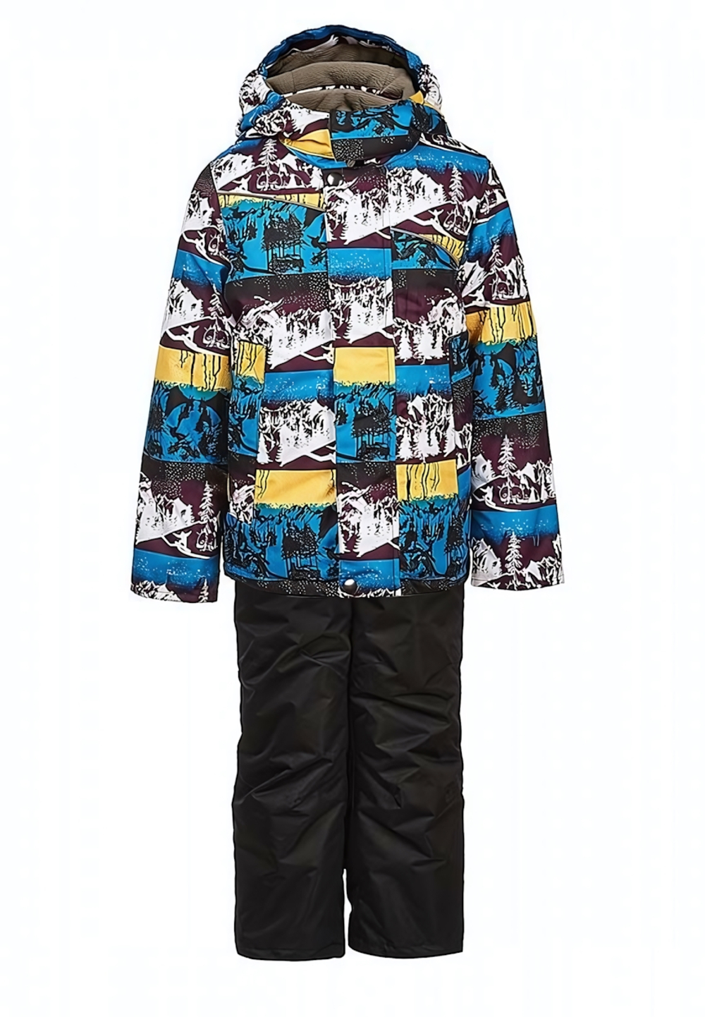 Куртка для мальчиков "Эльбрус" 2-3 г размер 98 цвет желтый_голубой