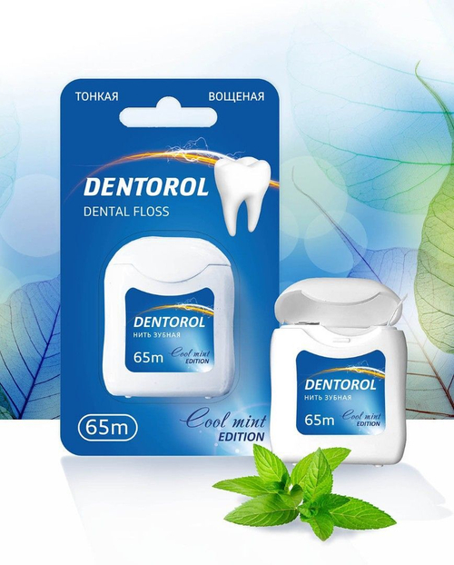 Зубная нить Dentorol 65 м (мята)