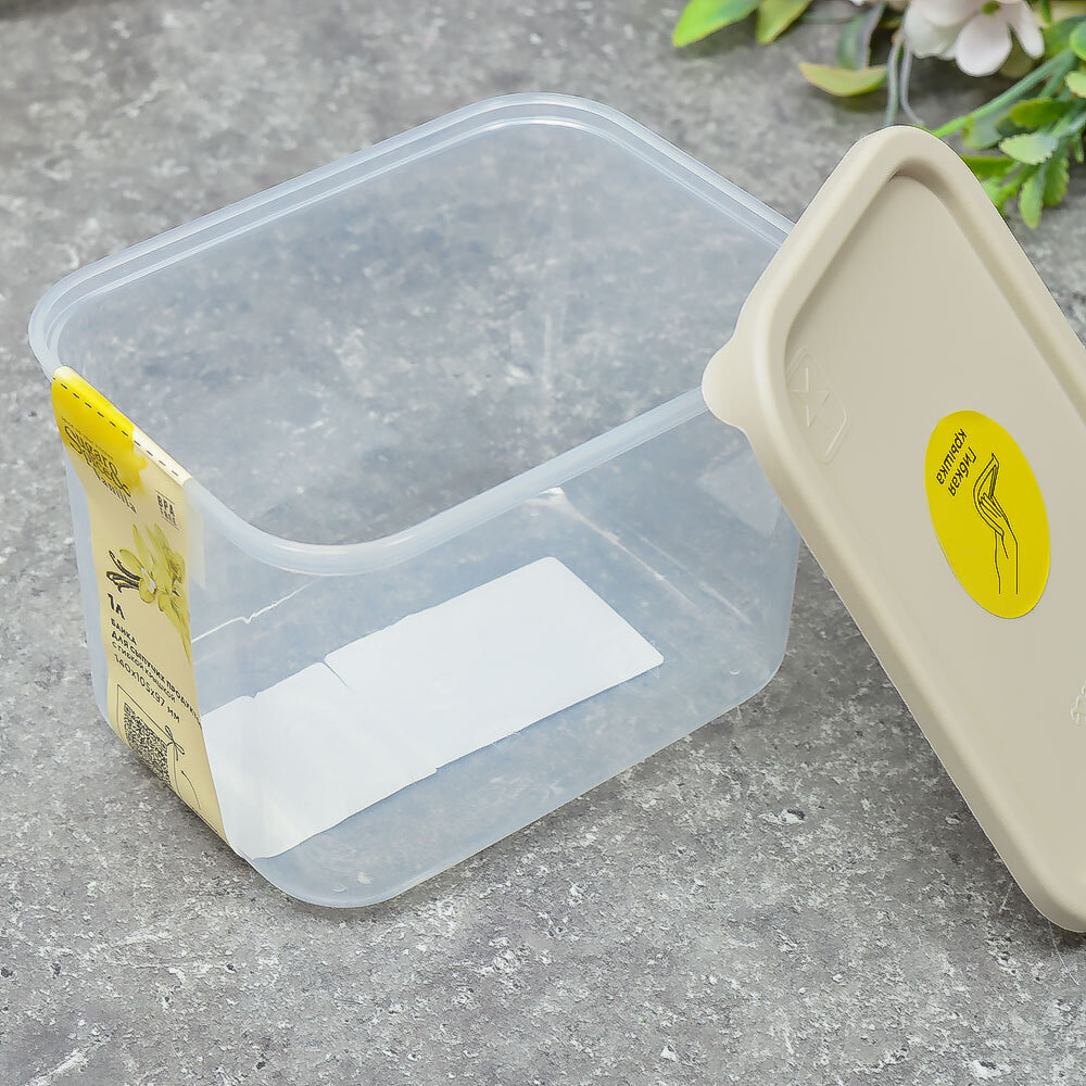 Банка для сыпучих продуктов 1л "Sugar&Spice Vanilla", латте