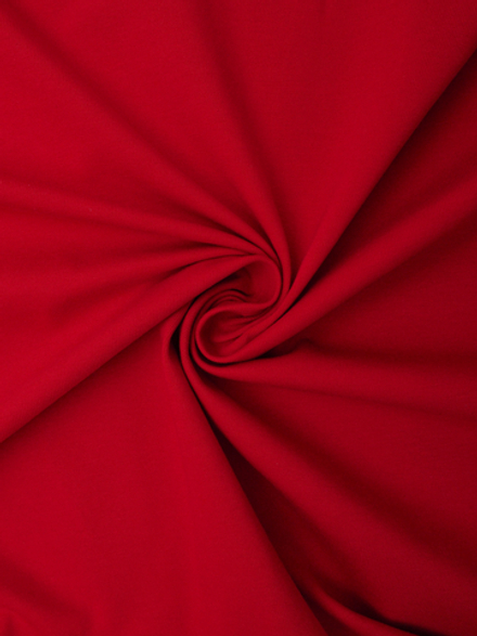 Кулирка красная хлопковая с лайкрой отрезами