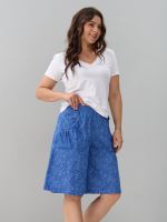 Юбка-шорты Ю-004/джинса-голубая