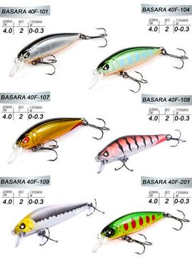 Воблеры плав. LJ Pro Series BASARA F 04.00/010SET 6шт. набор