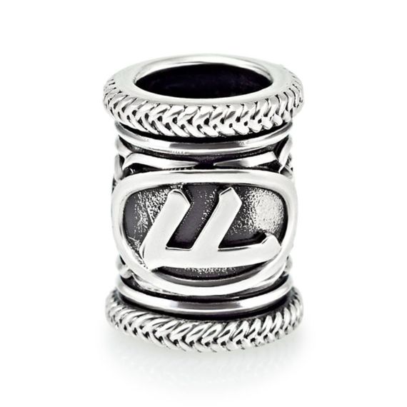 Шарм «Руна Ансуз» из серебра, вид спереди