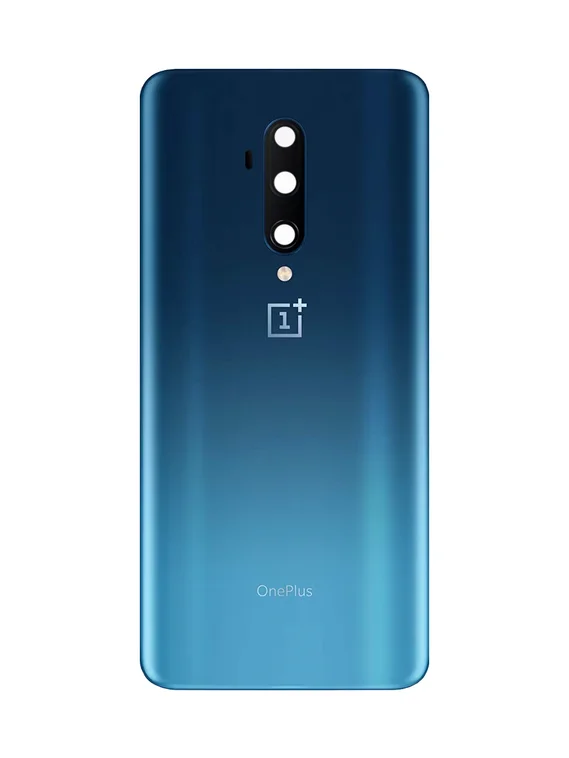 Задняя крышка для OnePlus 7 Pro синяя матовая (Nebula Blue) со стеклом камеры