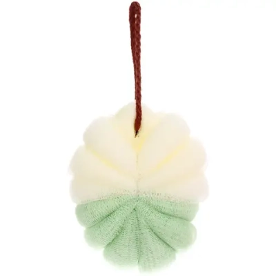 Мочалка - шар «Premium - PORTENEGRO», цвет белый / мятный, 50гр, (ZIP пакет)