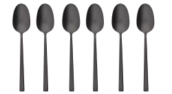 Sambonet - Набор из 6 ложек для эспрессо Rock PVD 2Black / артикул   52662KA7  / GTIN 8014808351242