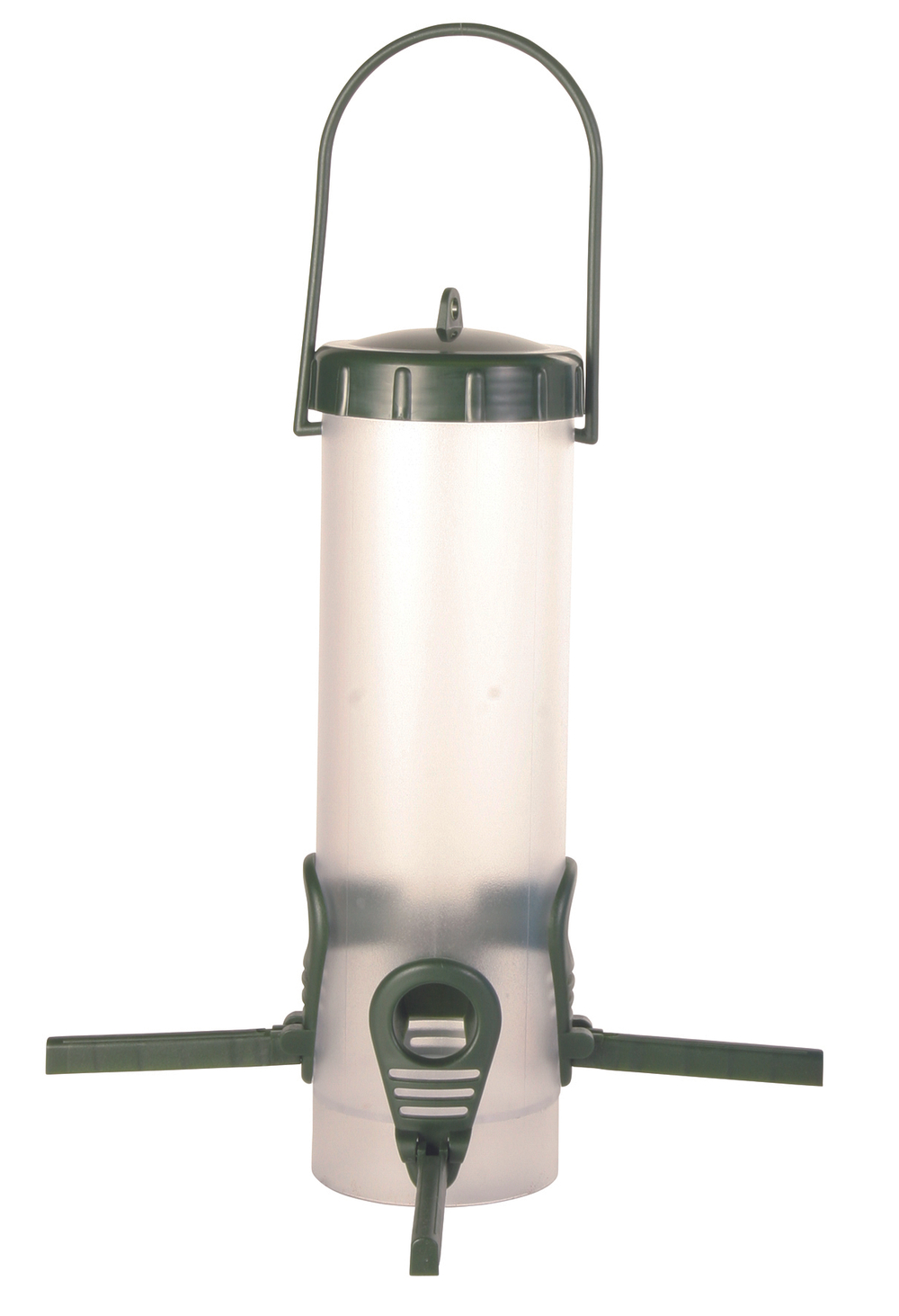 Кормушка для птиц "Trixie" Outdoor Feeder 5455, пластик, съемная крышка, белая/зеленая, 0,45 л