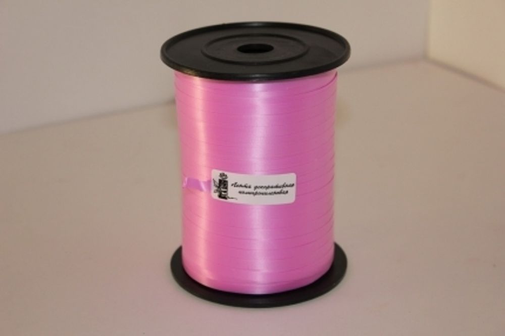 Лента простая (0,5см*500м) Ярко-розовая