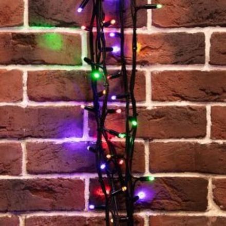 Гирлянда "Твинкл Лайт" 20 м, черный КАУЧУК, 240 диодов, цвет мультиколор