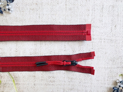 Молния спираль потайная, Т5, L 80 см, красный