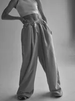 Брюки One Two Baggy Trousers Logo Melange серые