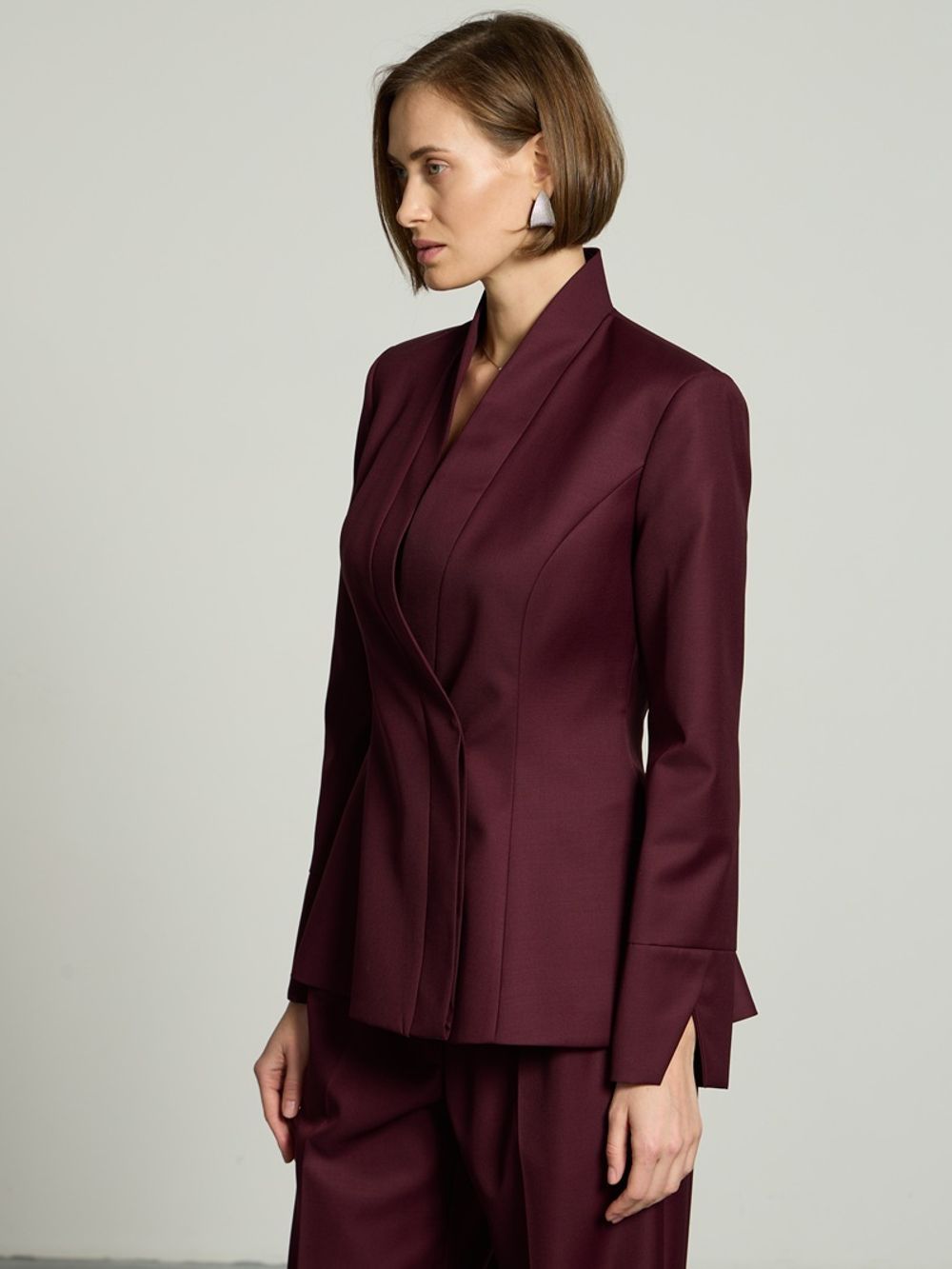 Жакет Каролина Бордо шерсть