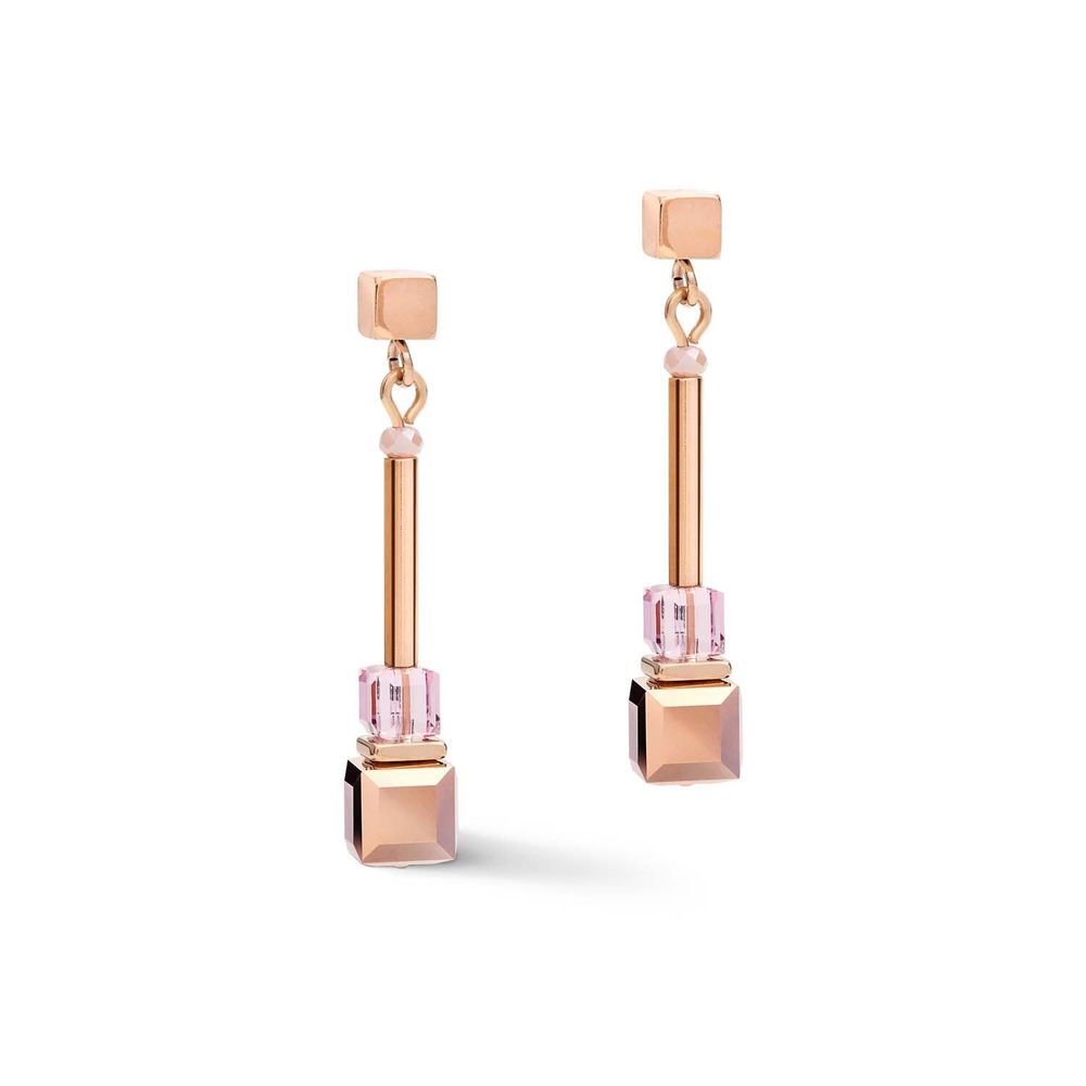 Серьги Coeur de Lion Rose Gold Lilac 5042/21-0829 цвет фиолетовый, золотой