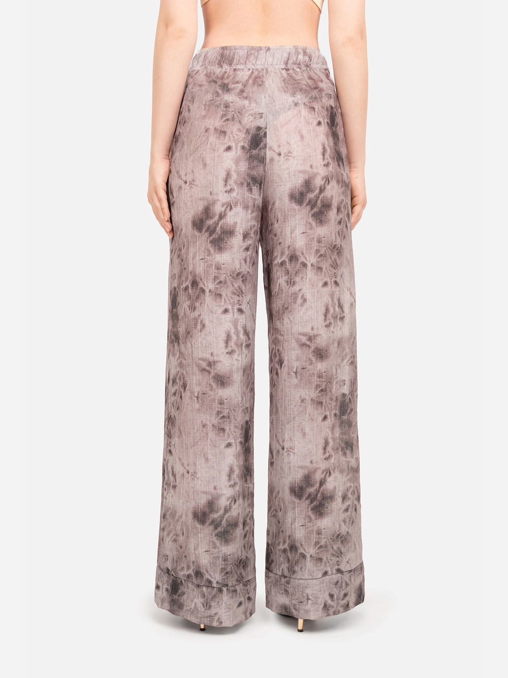 Брюки "Тенета" в пижамном стиле. Серые