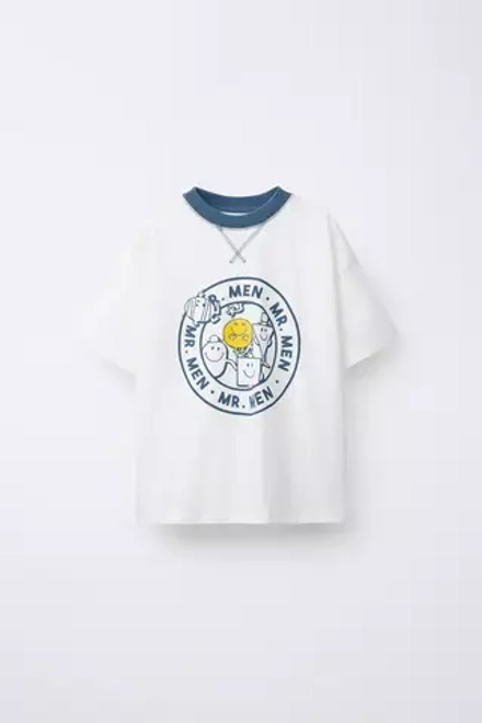 ZARA ФУТБОЛКА MR. MEN ™ LITTLE MISS ™, БЕЛЫЙ