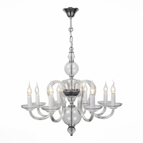 SL757.103.08 Люстра подвесная ST-Luce Хром, Прозрачный/Прозрачный E14 8*40W