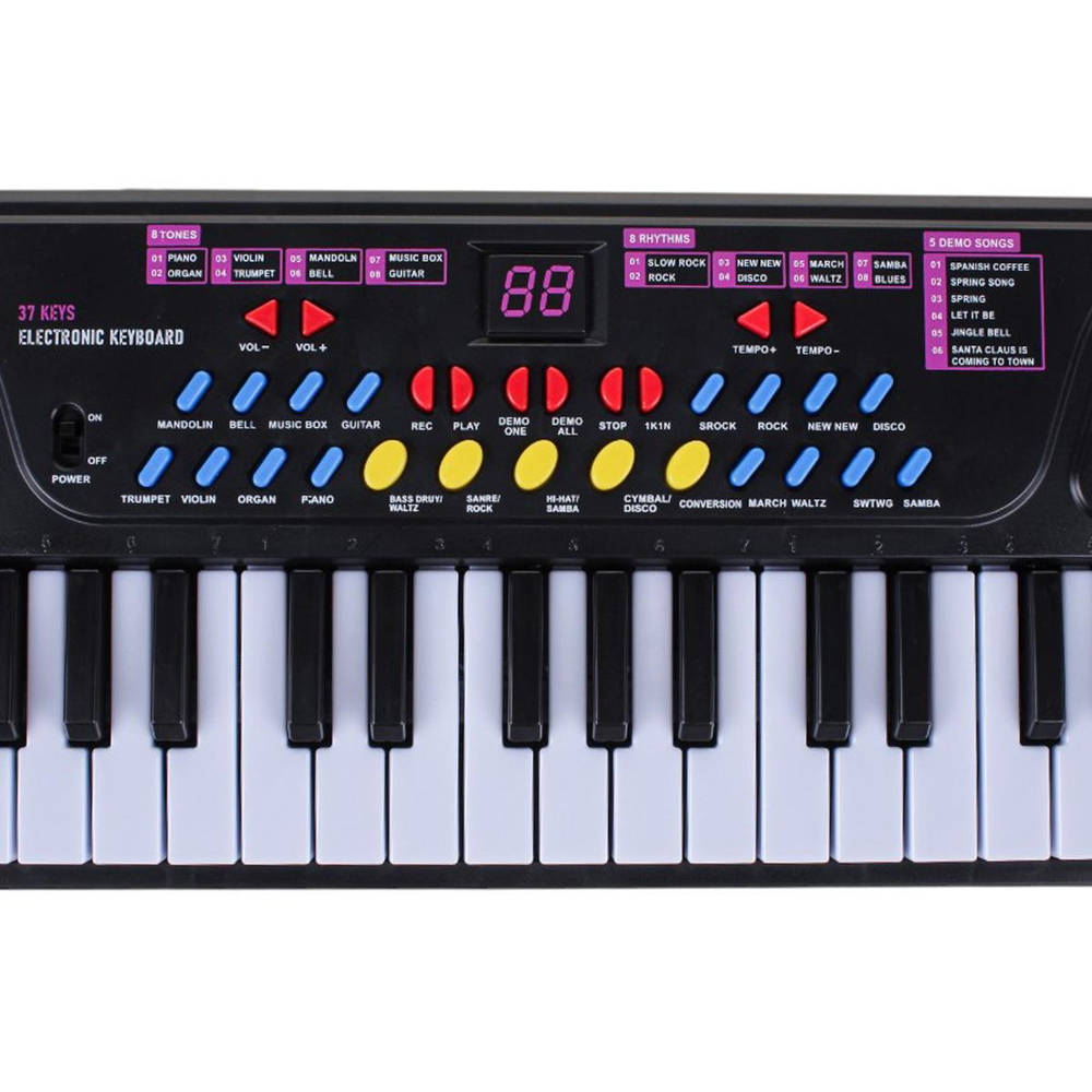 Синтезатор на бат. с микрофоном, коробка 3768