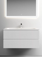 Тумба подвесная SANCOS Snob T 995х445х500, c двумя ящиками оснащенными доводчиками, Bianco, арт.SNT100W