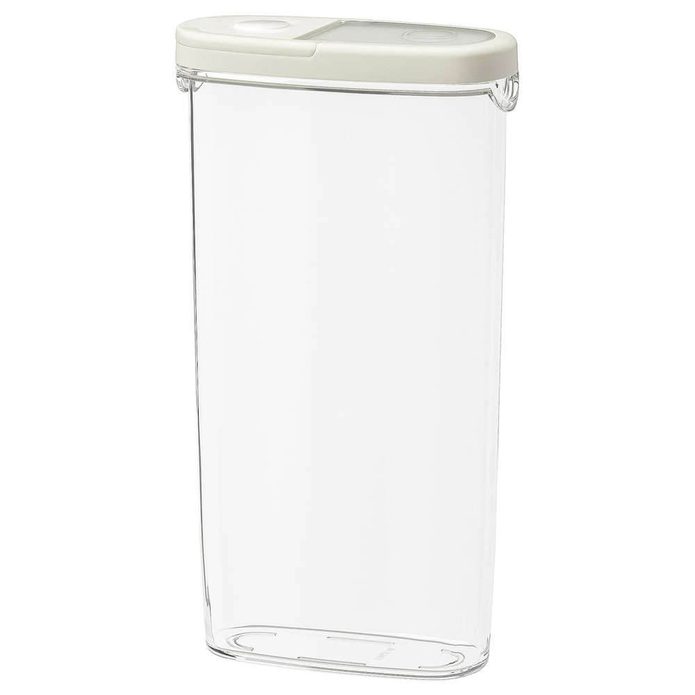 IKEA 365+ Контейнер/кастрюля для сухих продуктов, прозрачный/белый, 2,3 л