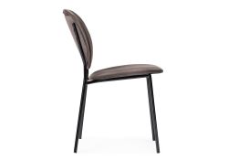 Стул на металлокаркасе Саранда кофе / черный глянец