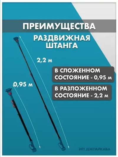 Набор 4в1 аккумуляторных инструментов садовый, пила цепная, сучкорез, штанга, воздуходувка, секатор, 2 АКБ