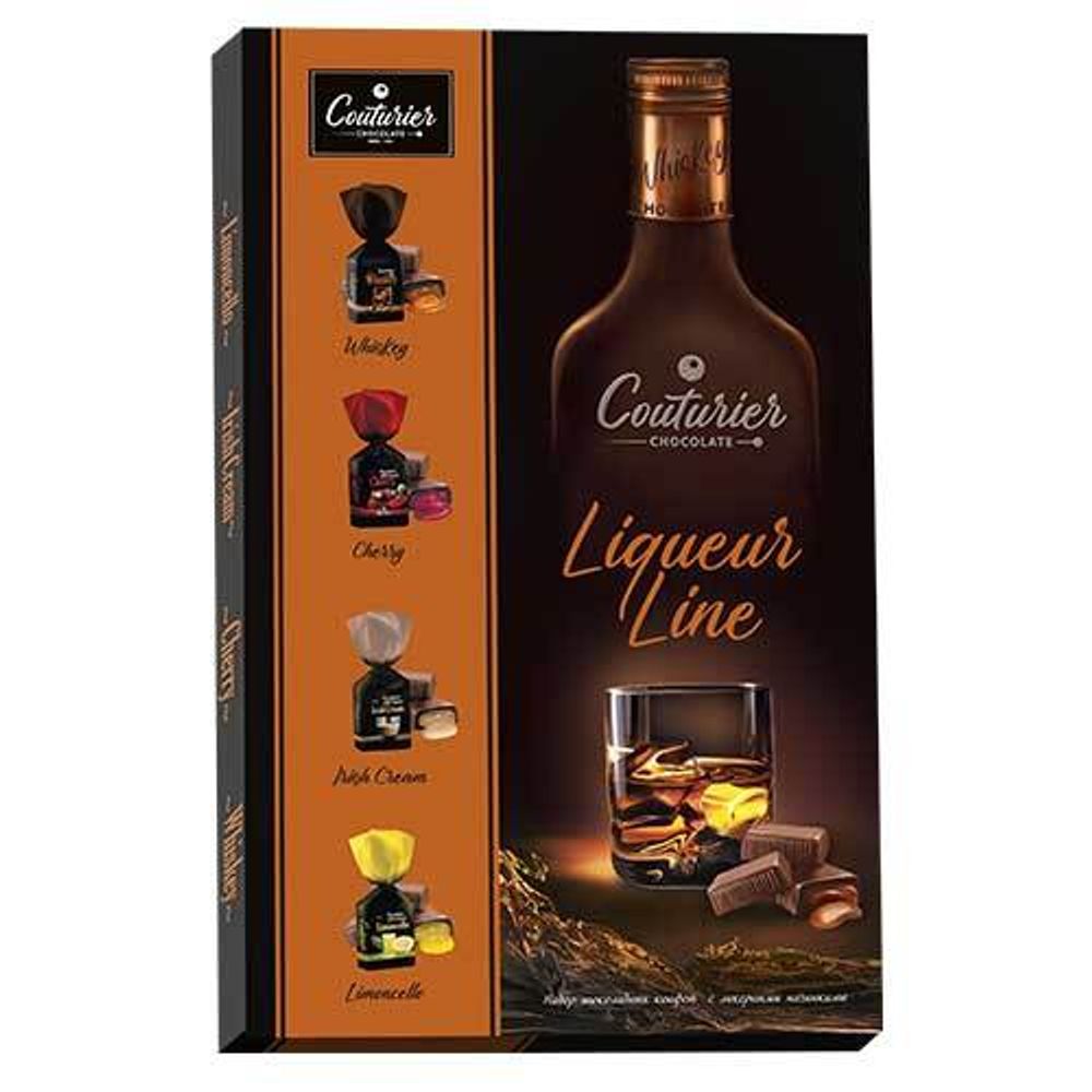 Набор конфет &quot;Liqueur Line&quot; с начинками Вишневый ликер/Сливочный ликер/Виски/Лимончелло 160г