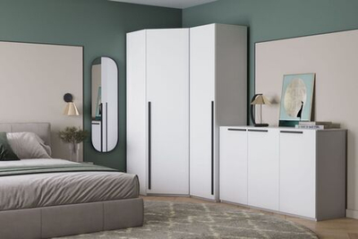 Спальня Лорена Пакс-2 Белый Фасадный 0101 305*90*210 см, Белый   Фиеста