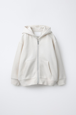ZARA ТОЛСТОВКА НА МОЛНИИ БАЗОВАЯ, ЭКРЮ