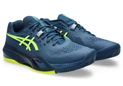 Мужские кроссовки теннисные Asics Gel-Resolution X Clay - mako blue/safety yellow